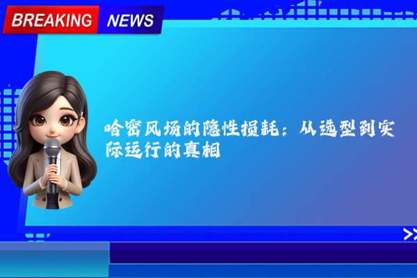 哈密风场的隐性损耗:从选型到实际运行的真相